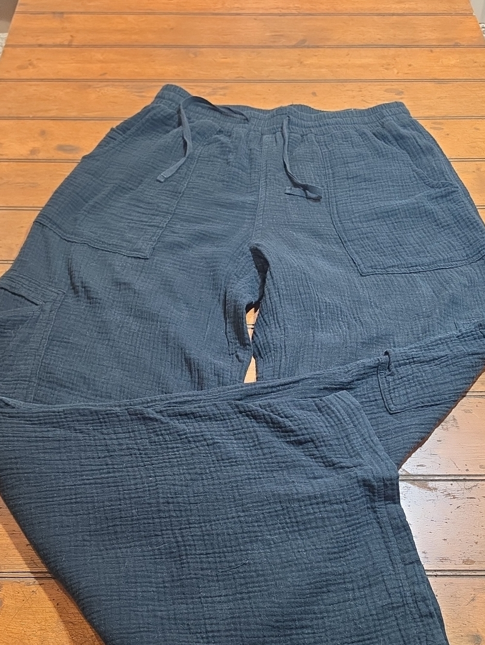 Maurices Black Textured Drawstring Joggers
